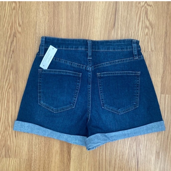 No Boundaries Juniors Size 7 Cuffed Denim Shorts Stretch Medium Wash NEW - Picture 5 of 6